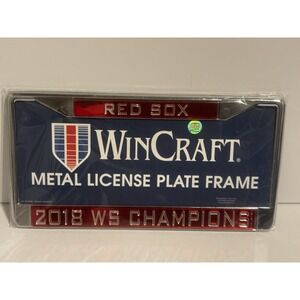 NEW Boston Red Sox MLB Red License‎ Plate Frame Wincraft 2018 WS Champions